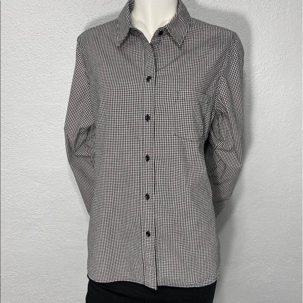 Pendleton Black White Gingham Button Down Shirt - image 1